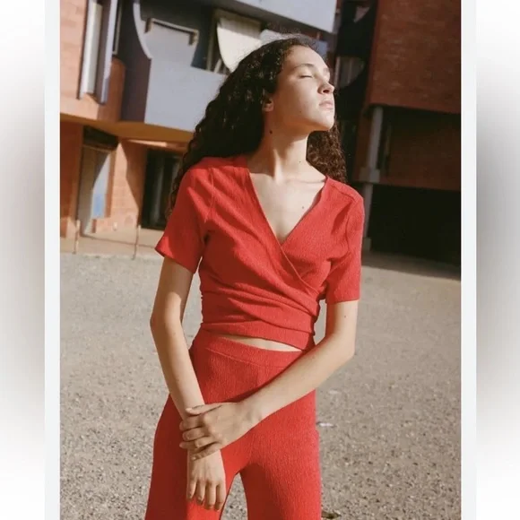 PALOMA WOOL◆トップス/--/--/RED/総柄 Paloma Wool | Tops | Paloma Wool Red Twopiece Pant And Wrap